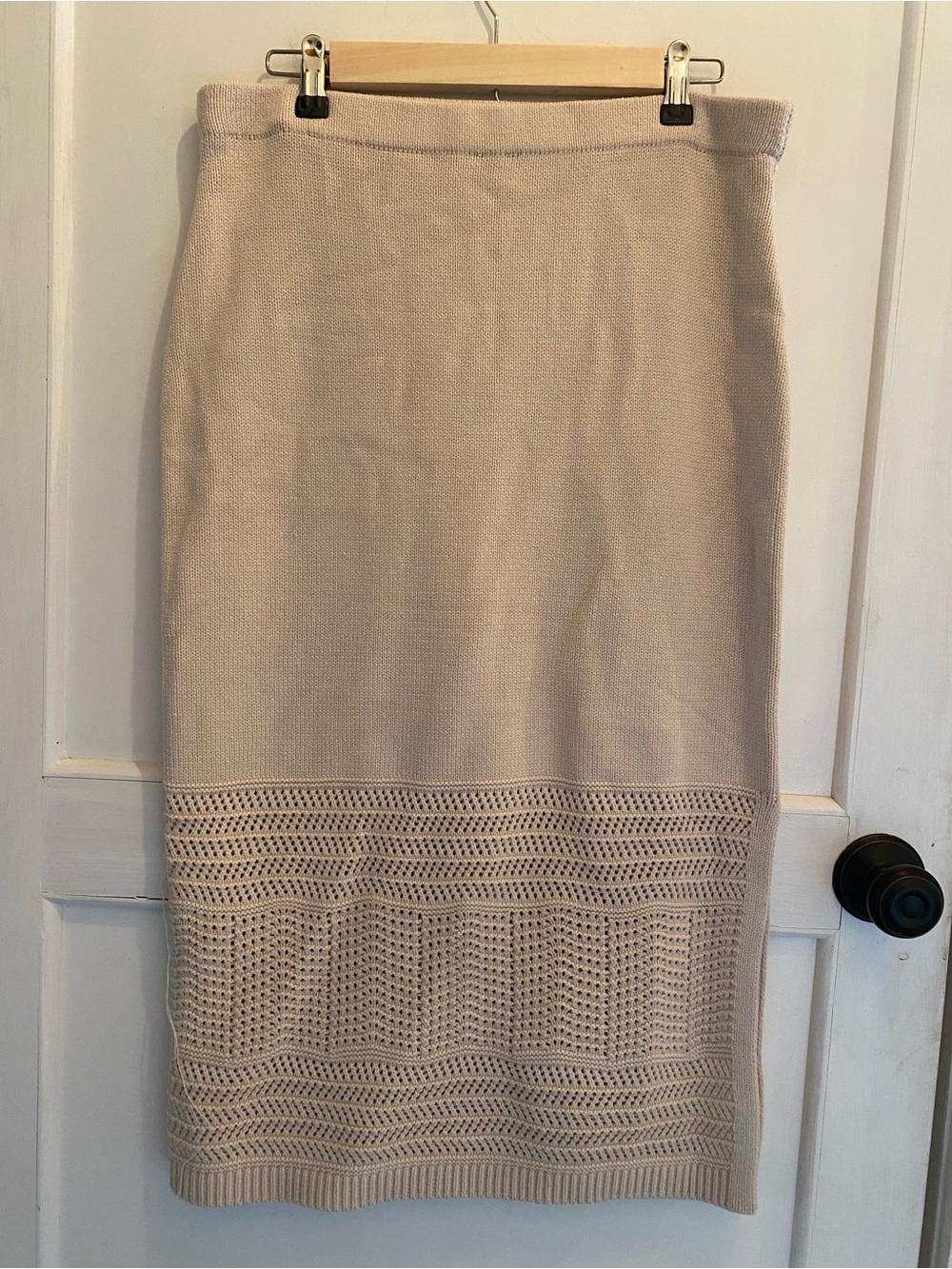 NWT Rachel Zoe Neutral Knit Maxi Skirt